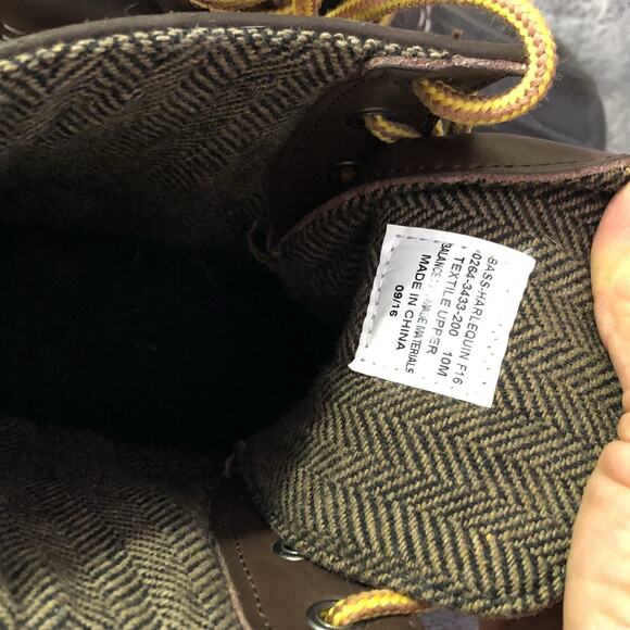 Bass Harlequin Brown Waterproof Duck Boots Womens Size 10M Rain Boots Snow Boots - Picture 10 of 11